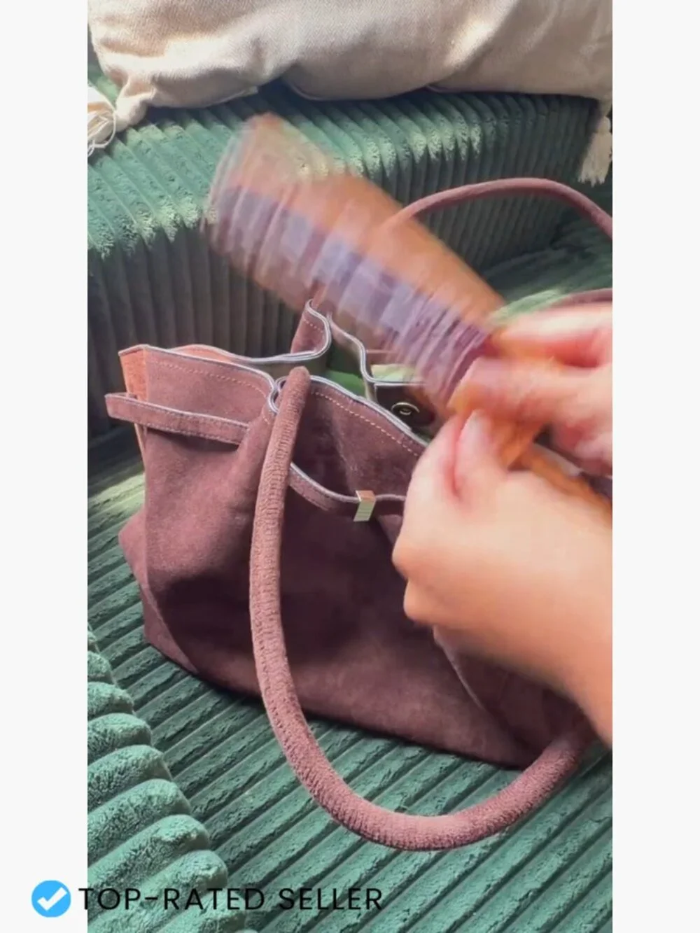 Faux Suede Tote Bag Women Shoulder Crossbody Handbag Large Capacity Laptop Purse